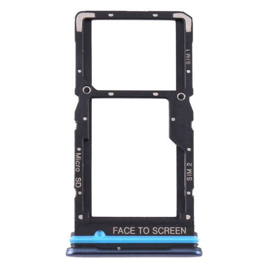 Tiroir Carte SIM + Tiroir Carte SIM / Tiroir Carte Micro SD pour Xiaomi Mi 10T Lite 5G (Bleu)