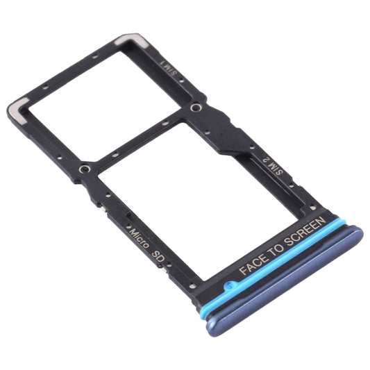 SIM Card Tray + SIM Card Tray / Micro SD Card Tray for Xiaomi Mi 10T Lite 5G (Blue) - Card Tray by buy2fix | Online Shopping UK | buy2fix