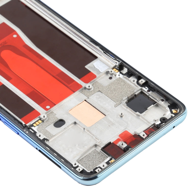 For OPPO Reno3 5G/Reno3 4G PCHM30 CPH2043 Front Housing LCD Frame Bezel Plate (Baby Blue) - Frame Bezel Plate by buy2fix | Online Shopping UK | buy2fix