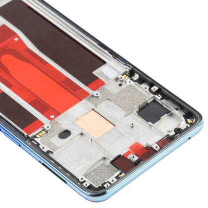For OPPO Reno3 5G/Reno3 4G PCHM30 CPH2043 Front Housing LCD Frame Bezel Plate (Baby Blue) - Frame Bezel Plate by buy2fix | Online Shopping UK | buy2fix