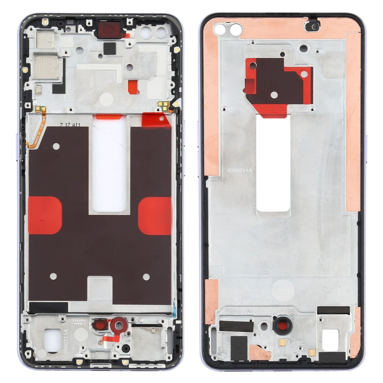 For OPPO Reno4 5G PDPM00, PDPT00, CPH2091 Front Housing LCD Frame Bezel Plate (Purple) - Frame Bezel Plate by buy2fix | Online Shopping UK | buy2fix