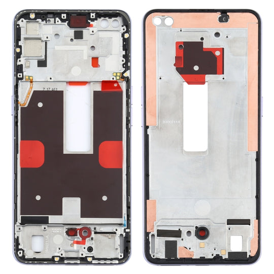 Plaque de lunette de cadre LCD du boîtier avant pour OPPO Reno4 5G PDPM00, PDPT00, CPH2091 (violet)