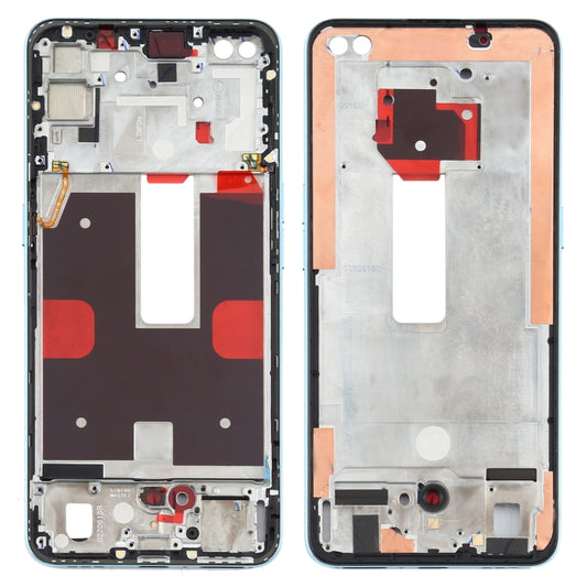 For OPPO Reno4 5G PDPM00, PDPT00, CPH2091 Front Housing LCD Frame Bezel Plate (Baby Blue) - Frame Bezel Plate by buy2fix | Online Shopping UK | buy2fix
