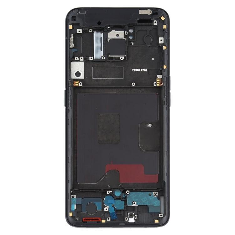 For OPPO Reno 5G/Reno 4G PCAM00 PCAT00 CPH1917 CPH1921 Front Housing LCD Frame Bezel Plate (Black) - Frame Bezel Plate by buy2fix | Online Shopping UK | buy2fix