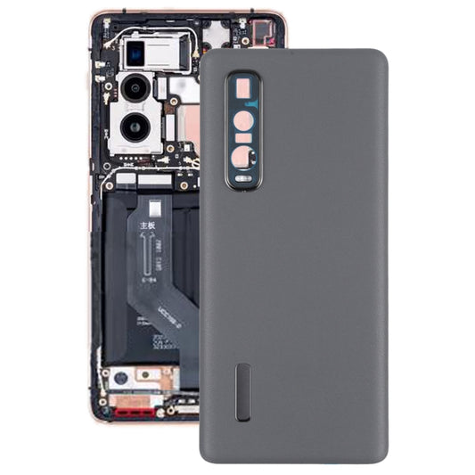 For OPPO Find X2 Pro CPH2025 PDEM30 Original Leather Material Battery Back Cover (Black) - Back Cover by buy2fix | Online Shopping UK | buy2fix