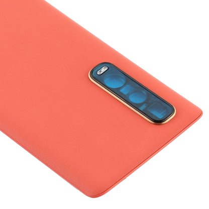 For OPPO Find X2 Pro CPH2025 PDEM30 Original Leather Material Battery Back Cover (Orange) by buy2fix