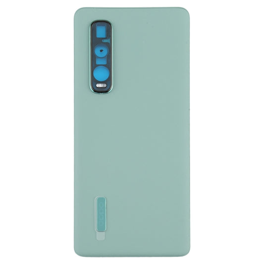 For OPPO Find X2 Pro CPH2025 PDEM30 Original Leather Material Battery Back Cover(Green) - Back Cover by buy2fix | Online Shopping UK | buy2fix