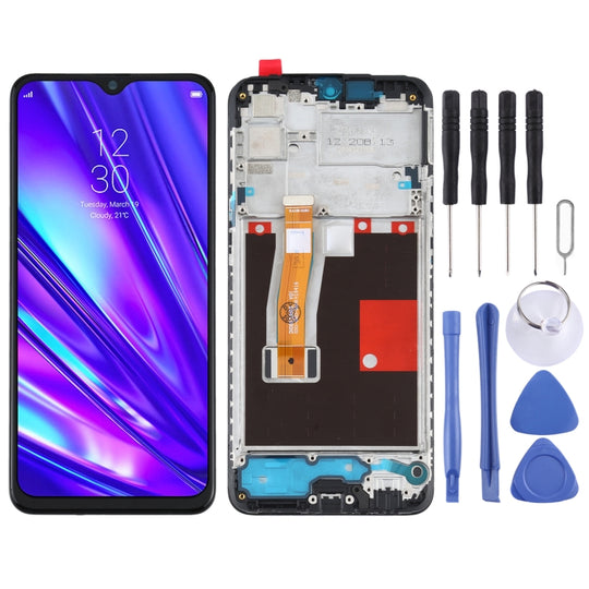 LCD-Bildschirm und Digitizer-Vollmontage mit Rahmen für OPPO Realme 5 Pro / Realme Q RMX1971