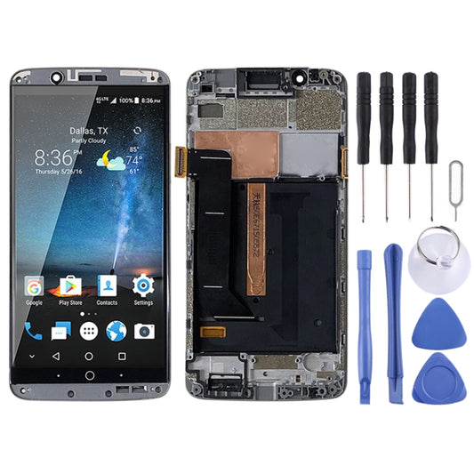 Original AMOLED LCD Screen for ZTE Axon 7 A2017 A2017U A2017G Digitizer Full Assembly With Frame (Grey) - For ZTE by buy2fix | Online Shopping UK | buy2fix