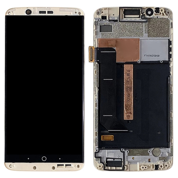 Original AMOLED LCD Screen for ZTE Axon 7 A2017 A2017U A2017G Digitizer Full Assembly With Frame (Gold) - For ZTE by buy2fix | Online Shopping UK | buy2fix