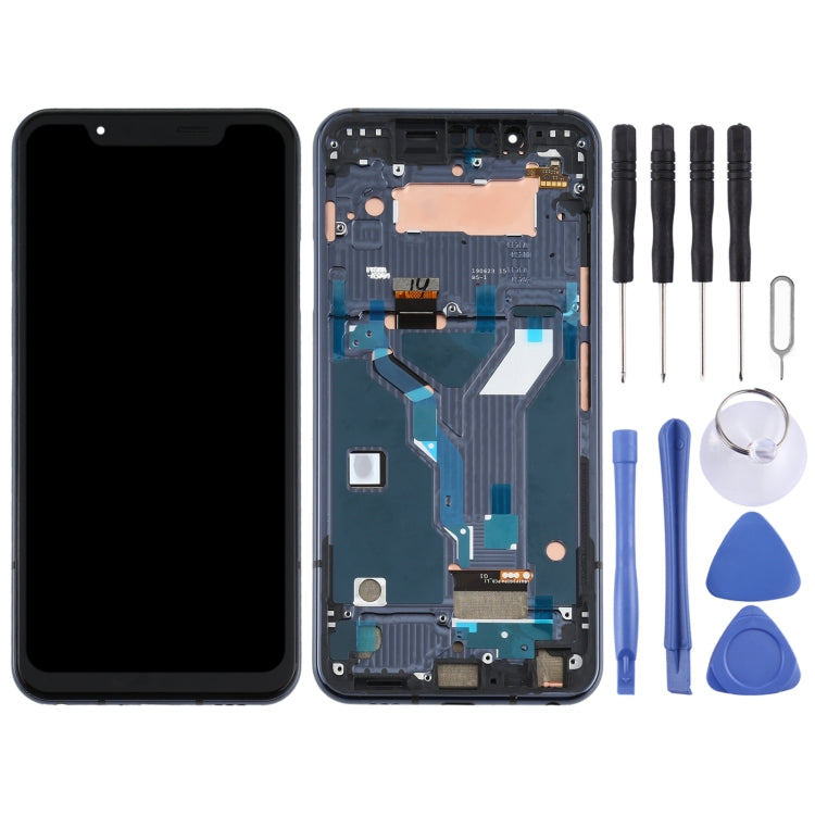 LCD Screen for LG G8s ThinQ LMG810, LM-G810, LMG810EAW with Digitizer Full Assembly With Frame (Black) - For LG by buy2fix | Online Shopping UK | buy2fix