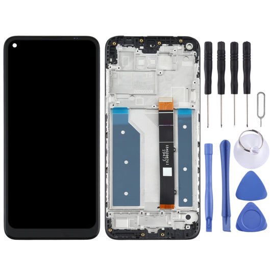 TFT LCD Screen for LG Q61 Digitizer Full Assembly with Frame(Black) - For LG by buy2fix | Online Shopping UK | buy2fix