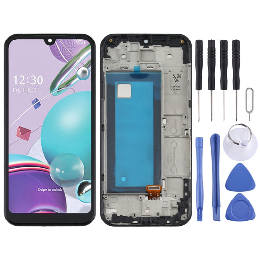 TFT LCD Screen for LG K31 LM-K300Q, LMK300 Digitizer Full Assembly with Frame(Black) - For LG by buy2fix | Online Shopping UK | buy2fix