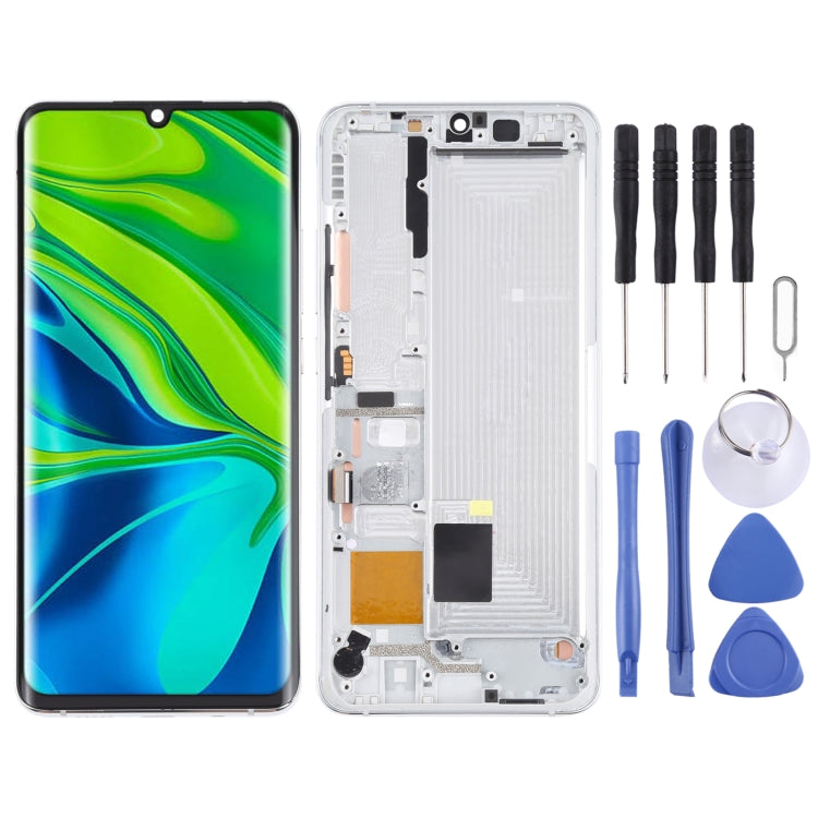 Original LCD Screen and Digitizer Full Assembly With Frame for Xiaomi Mi CC9 Pro / Mi Note 10 / Mi Note 10 Pro(White) by buy2fix