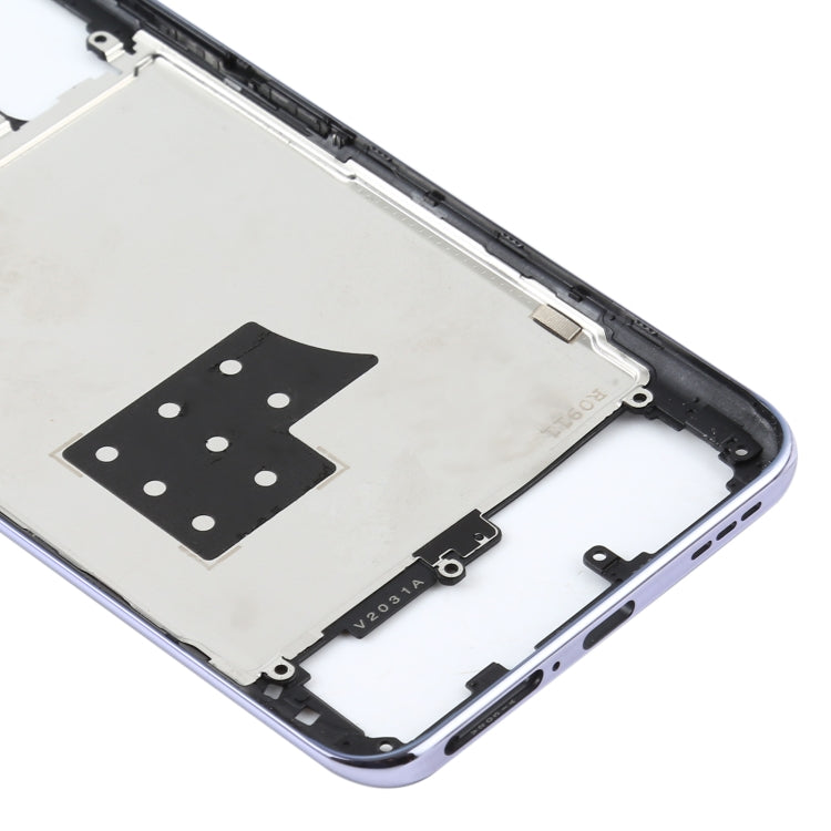 For Vivo Y73s V2031A Middle Frame Bezel Plate(Purple) - Frame Bezel Plate by buy2fix | Online Shopping UK | buy2fix