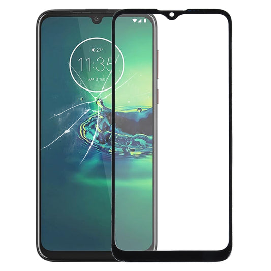Front Screen Outer Glass Lens for Motorola Moto G8 Plus XT2019 / XT2019-2 (Black) - Outer Glass Lens by buy2fix | Online Shopping UK | buy2fix
