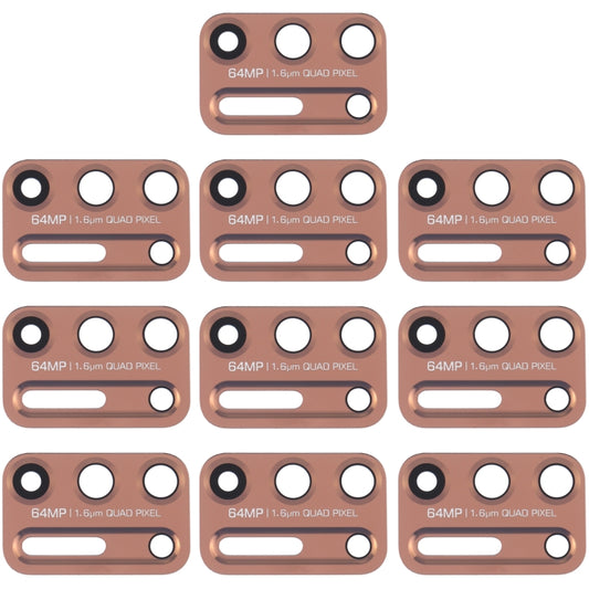 10 PCS Back Camera Lens for Motorola Moto G9 Plus XT2087-1 (Gold) - Camera Accessories by buy2fix | Online Shopping UK | buy2fix