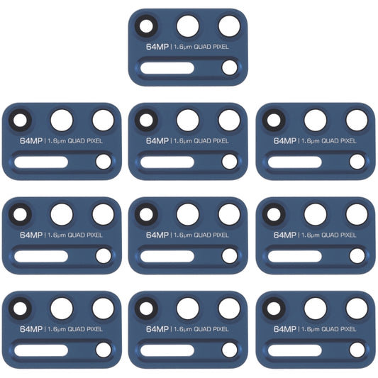 10 PCS Back Camera Lens for Motorola Moto G9 Plus XT2087-1 (Blue) - Camera Accessories by buy2fix | Online Shopping UK | buy2fix