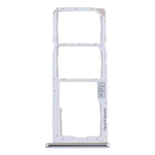 SIM Card Tray + SIM Card Tray + Micro SD Card Tray for Motorola One (P30 Play) XT1941(Silver) - Card Socket by buy2fix | Online Shopping UK | buy2fix