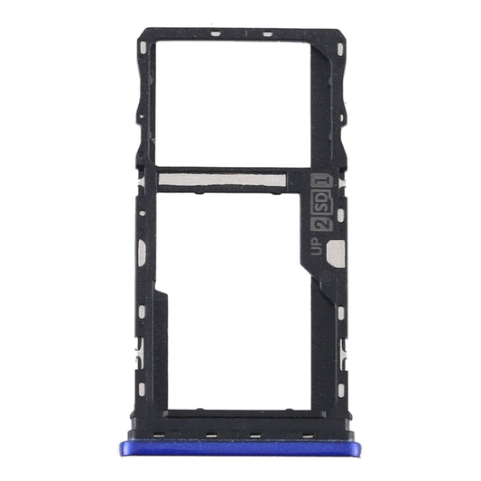 SIM Card Tray + SIM Card Tray / Micro SD Card Tray for Motorola Moto G9 Play/Moto G9 (India) (Blue) - Card Socket by buy2fix | Online Shopping UK | buy2fix