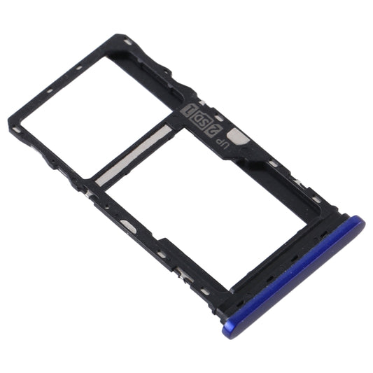 SIM Card Tray + SIM Card Tray / Micro SD Card Tray for Motorola Moto G9 Play/Moto G9 (India) (Blue) - Card Socket by buy2fix | Online Shopping UK | buy2fix