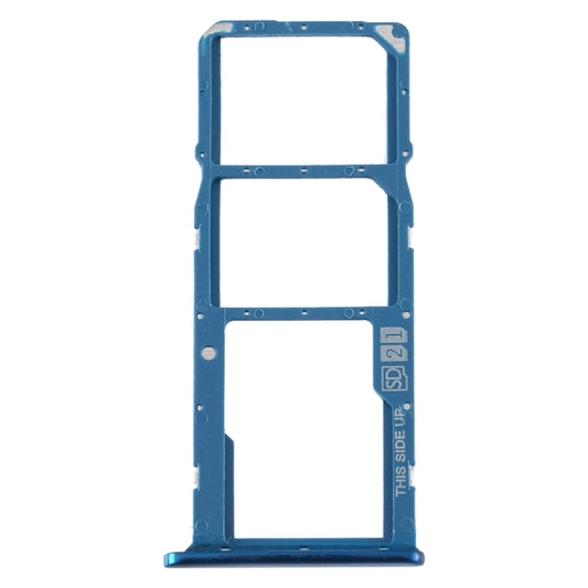 SIM Card Tray + SIM Card Tray + Micro SD Card Tray for Motorola Moto E6 Play/XT2029/XT2029-1(Blue) - Card Socket by buy2fix | Online Shopping UK | buy2fix
