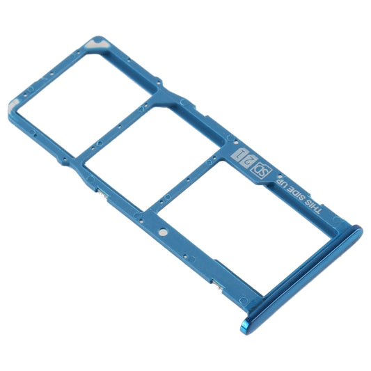 SIM Card Tray + SIM Card Tray + Micro SD Card Tray for Motorola Moto E6 Play/XT2029/XT2029-1(Blue) - Card Socket by buy2fix | Online Shopping UK | buy2fix