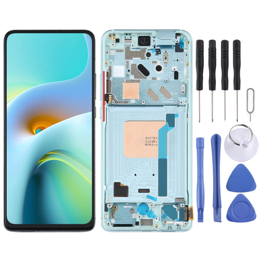 Écran LCD et numériseur complet avec cadre pour Xiaomi Redmi K30 Ultra / M2006J10C (vert)