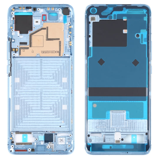 Original Frontgehäuse LCD Rahmen Blende für Xiaomi Mi 11 (Blau)