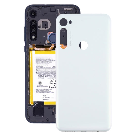 Original Akku Back Cover für Motorola Moto One Fusion Plus PAKF0002IN (Weiß)