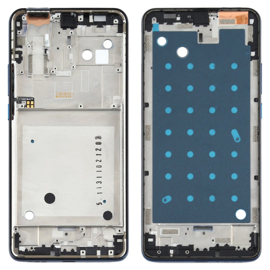 Frontgehäuse LCD-Rahmenblende für Motorola One Hyper XT2027 XT2027-1 (Blau)