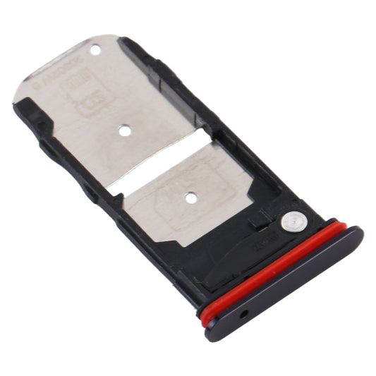 SIM Card Tray + SIM Card Tray / Micro SD Card Tray for Motorola Edge XT2063-3 (Black) - Card Socket by buy2fix | Online Shopping UK | buy2fix