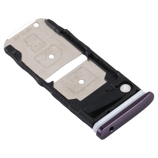 SIM Card Tray + SIM Card Tray / Micro SD Card Tray for Motorola One Zoom (Purple) - Card Socket by buy2fix | Online Shopping UK | buy2fix