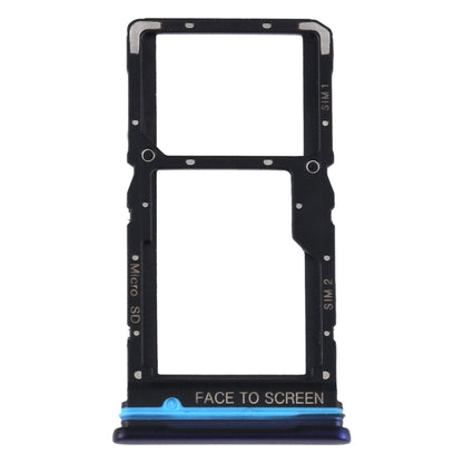 SIM Card Tray + SIM Card Tray / Micro SD Card Tray for Xiaomi Redmi Note 9 Pro 5G M2007J17C (Blue) - Card Tray by buy2fix | Online Shopping UK | buy2fix