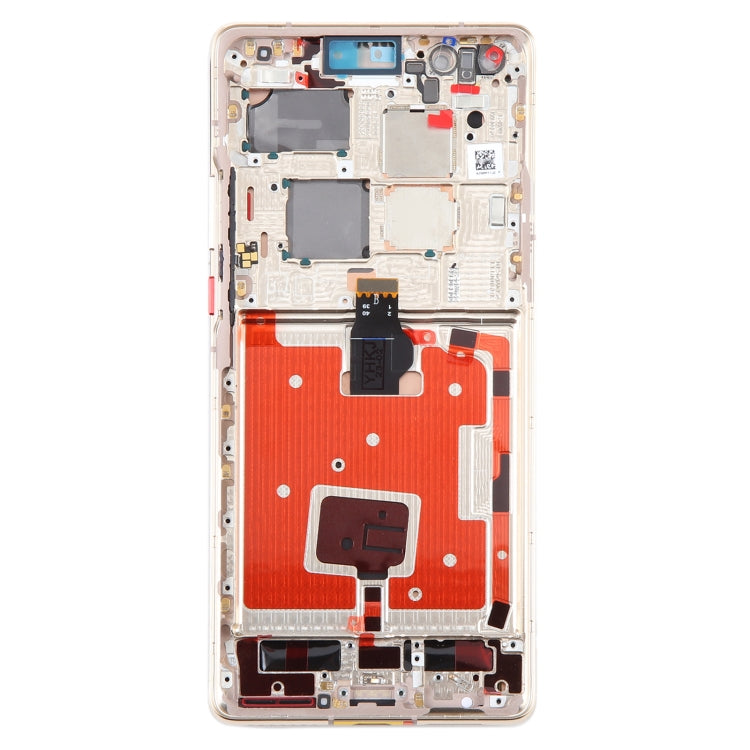 Original LCD Screen and Digitizer Full Assembly with Frame for Huawei Mate 40 Pro (Gold) by buy2fix