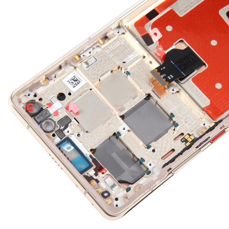 Original LCD Screen and Digitizer Full Assembly with Frame for Huawei Mate 40 Pro (Gold) by buy2fix