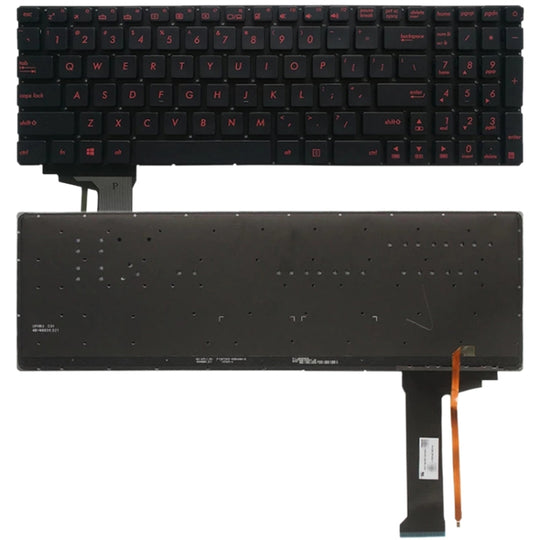 Clavier version américaine avec rétroéclairage du clavier pour Asus GL552 GL552J GL552JX GL552V GL552VL GL552VW N552VW N552VX G771JM G771JW (noir)