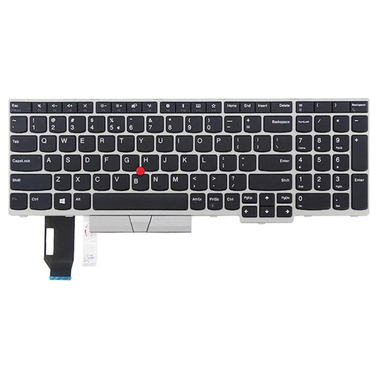 US Version Keyboard for Lenovo Thinkpad E580 E585 E590 E595 T590 P53S L580 L590 P52 P72 P53 P73 (Silver) - Replacement Keyboards by buy2fix | Online Shopping UK | buy2fix