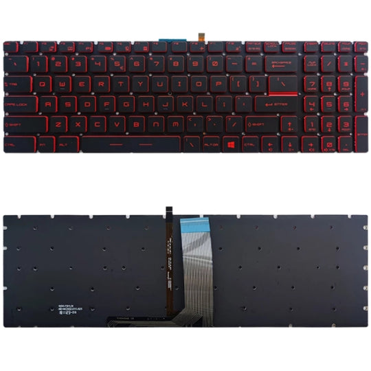 US-Version Tastatur mit Hintergrundbeleuchtung für MSI GT62 GT72 GE62 GE72 GS60 GS70 GL62 GL72 GP62 GT72S GP72 GL63 GL73 (rot)