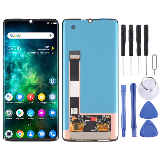 LCD-Bildschirm und Digitizer-Vollmontage für TCL 10 Pro T799B 799H (Schwarz)
