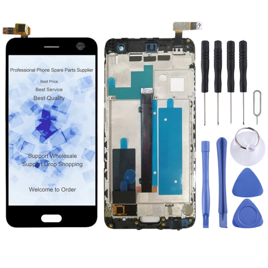 OEM LCD Screen For ZTE Blade V8 BV0800  Digitizer Full Assembly with Frame（Black) - For ZTE by buy2fix | Online Shopping UK | buy2fix