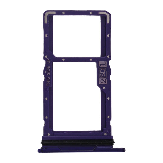 Plateau de carte SIM + plateau de carte SIM / plateau de carte Micro SD pour Motorola Moto G9 Power XT2091-3 (violet)