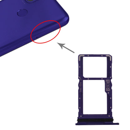 SIM Card Tray + SIM Card Tray / Micro SD Card Tray for Motorola Moto G9 Power XT2091-3 (Purple) - Card Socket by buy2fix | Online Shopping UK | buy2fix