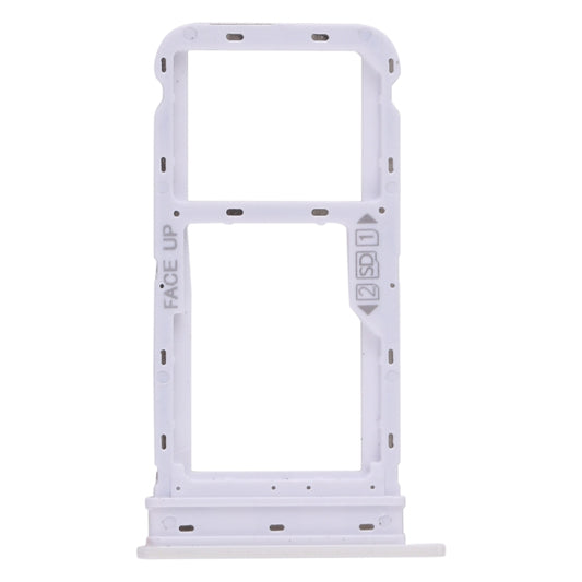 SIM Card Tray + Micro SD Card Tray for Motorola Moto G8 (White) - Card Socket by buy2fix | Online Shopping UK | buy2fix