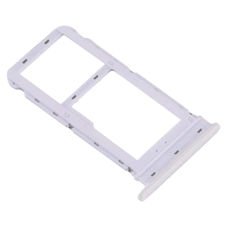 SIM Card Tray + Micro SD Card Tray for Motorola Moto G8 (White) - Card Socket by buy2fix | Online Shopping UK | buy2fix