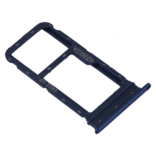SIM Card Tray + SIM Card Tray / Micro SD Card Tray for Motorola Moto G8 Power (Blue) - Card Socket by buy2fix | Online Shopping UK | buy2fix