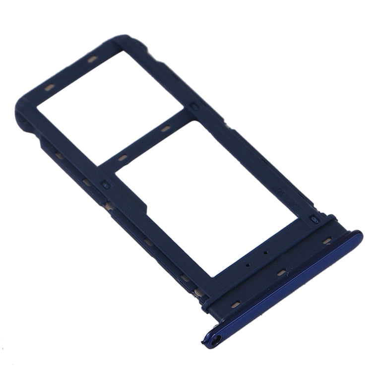 SIM Card Tray + SIM Card Tray / Micro SD Card Tray for Motorola Moto G8 Power (Blue) - Card Socket by buy2fix | Online Shopping UK | buy2fix
