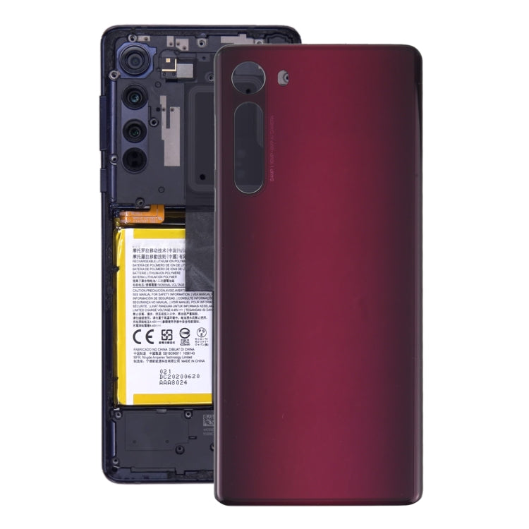 Battery Back Cover for Motorola Edge XT2063-3(Red) - Back Cover by buy2fix | Online Shopping UK | buy2fix