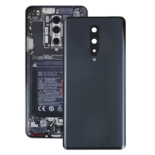 For OnePlus 8 Battery Back Cover with Camera Lens Cover (Black) - Back Cover by buy2fix | Online Shopping UK | buy2fix