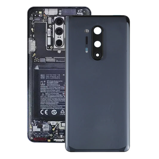 For OnePlus 8 Pro Battery Back Cover with Camera Lens Cover (Black) - Back Cover by buy2fix | Online Shopping UK | buy2fix